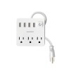 Multicontacto 16 Awg Doméstico 3 Entradas 4 Ptos Usb Blanco