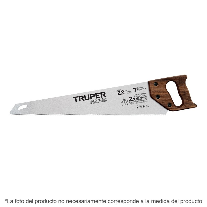 Serrucho Rapid 7 Dpp Mango de Madera Truper