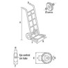 Diablo de carga Ruedas sólidas (Doble balero) 300 kg