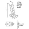 Diablo de carga Ruedas sólidas (Balero sencillo) 100 kg