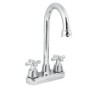 Mezcladora 4" para lavabo Tipo Bar Manerales de Cruceta Aqua