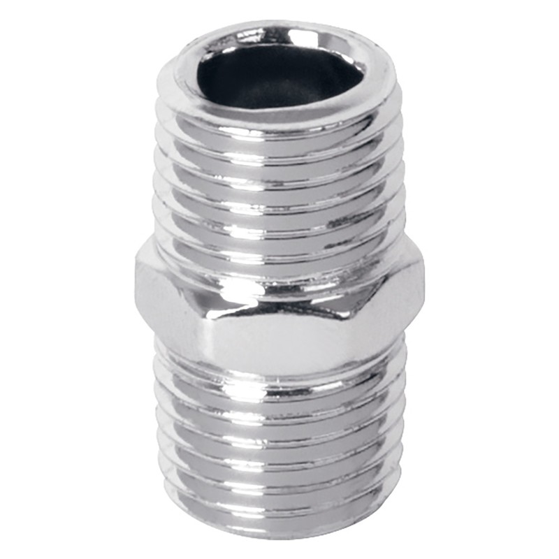 Niple Acero Cromado Macho-Macho 1/4" Pretul