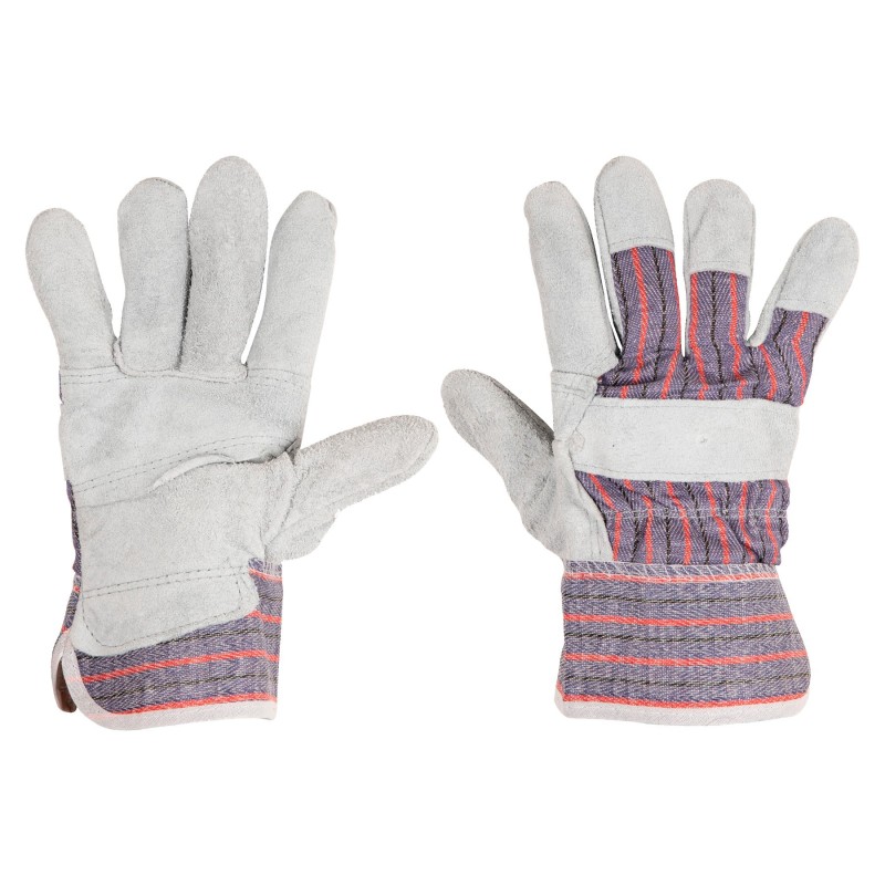 Guantes Carnaza/Loneta Talla Grande Pretul