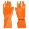 Guantes de látex antiderrapantes naranjas 