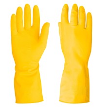 Guantes de látex para limpieza color amarillo