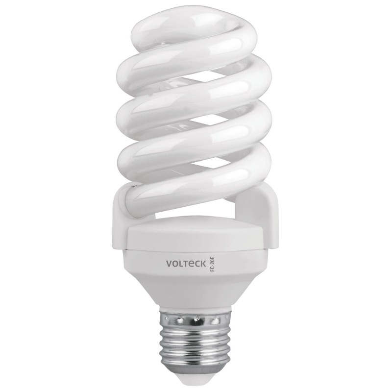 Lámpara Espiral Luz Cálida 20 W T4