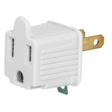 Adaptador 3 a 2 Blanco en Blister Volteck