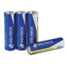 4 Pilas Recargables AA 1300 mAh Uso Gral.