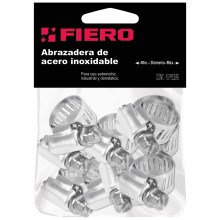 10 Mini-abrazaderas reforzadas de acero inoxidable