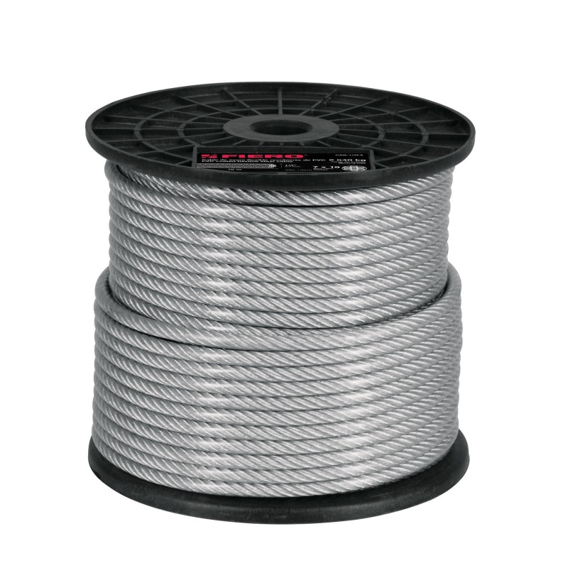 Cable de acero recubierto de PVC 7x19 hilos