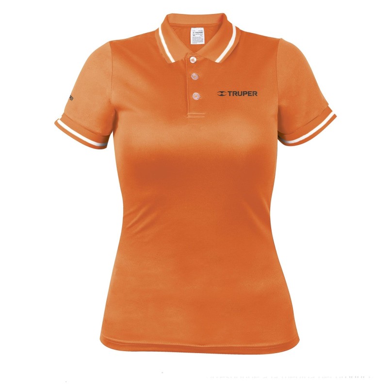 PlayerasTtipo Polo Dry Fit, para Dama, Naranja