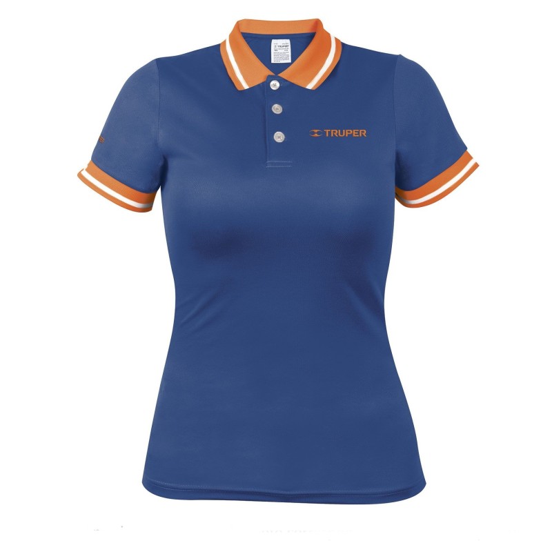 Playera tipo polo azul hot sale