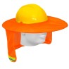 Protector Solar Plegable para Casco Naranja con Reflejante