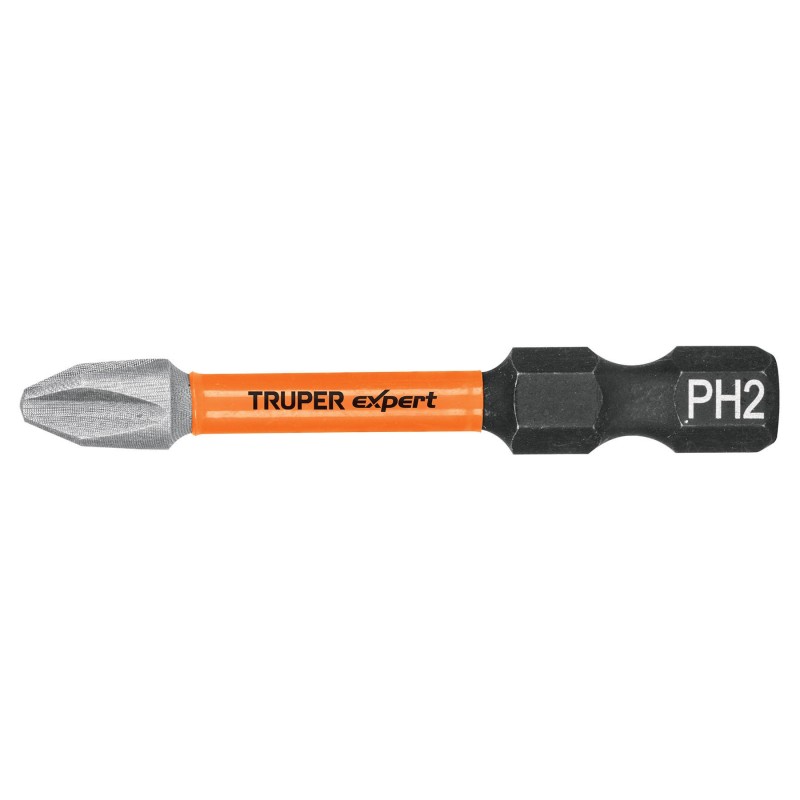 Juego de 5 Puntas de Impacto Phillips Ph2 X 2" Truper Expert