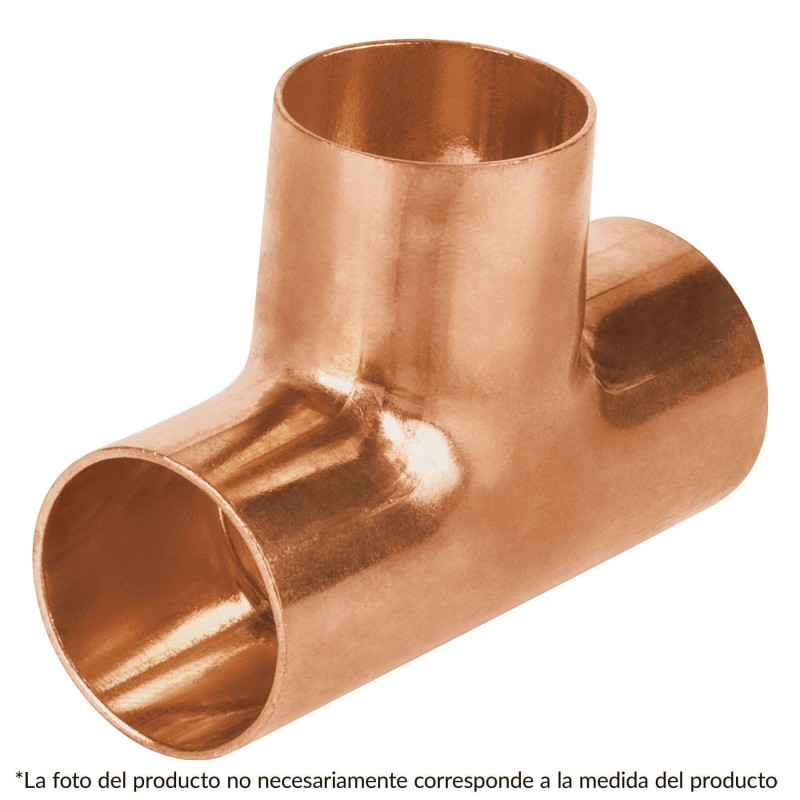 Tee Sencilla cobre a cobre a cobre Copperflow Basic