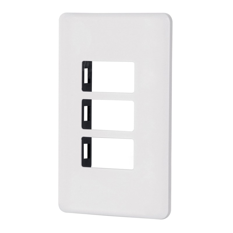 Placa 3 Módulos de Abs Línea Basic Blanca