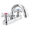 Mezcladora p/Lavabo manerales Cruceta Cuello Curvo Basic