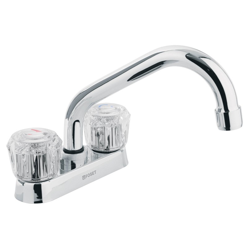 Mezcladora p/Lavabo manerales Acrilico cuello Tubular basic