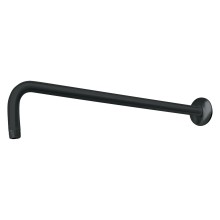 Brazo Recto con Chapetón para Regadera 40 Cm Negro Mate