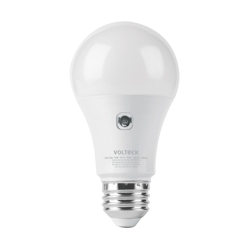 Lámpara Led Tipo Bulbo A19 10 W con Sensor de Luz Volteck