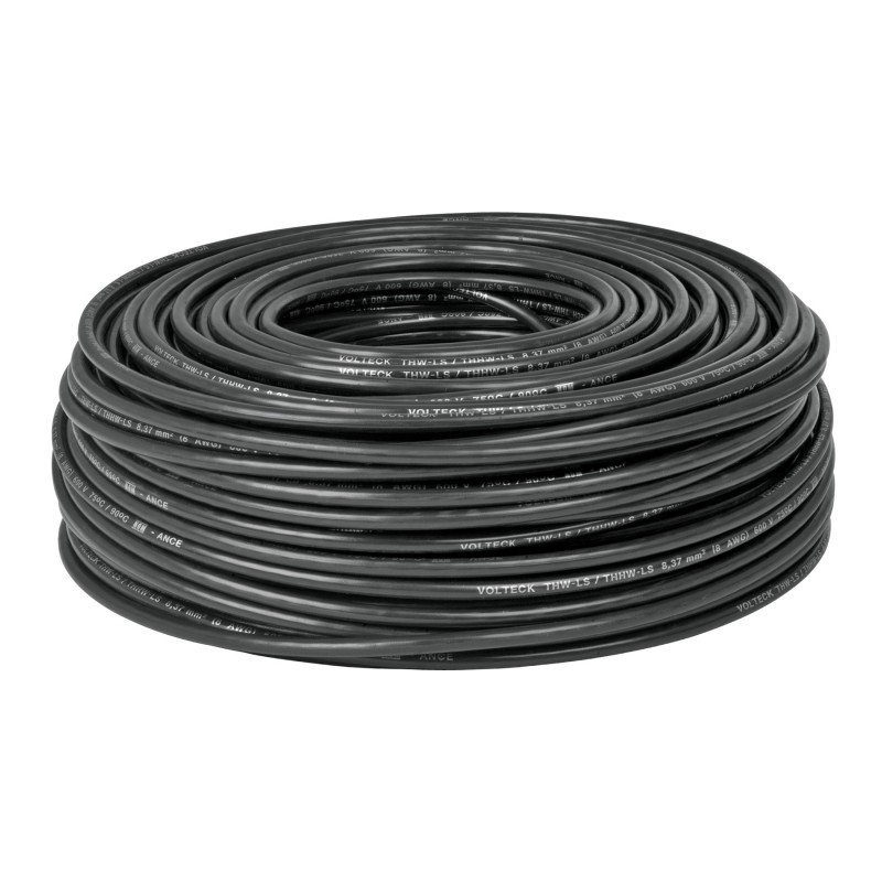 Rollo de 100 Metros de Cable THW CCA Negro Basic