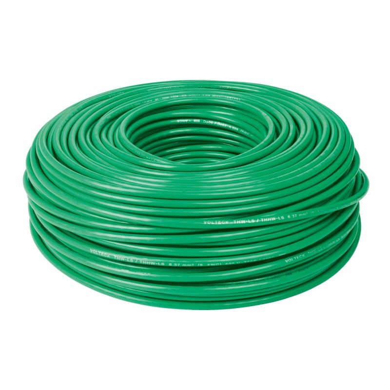 Rollo de 100 Metros de Cable THW CCA Verde Basic