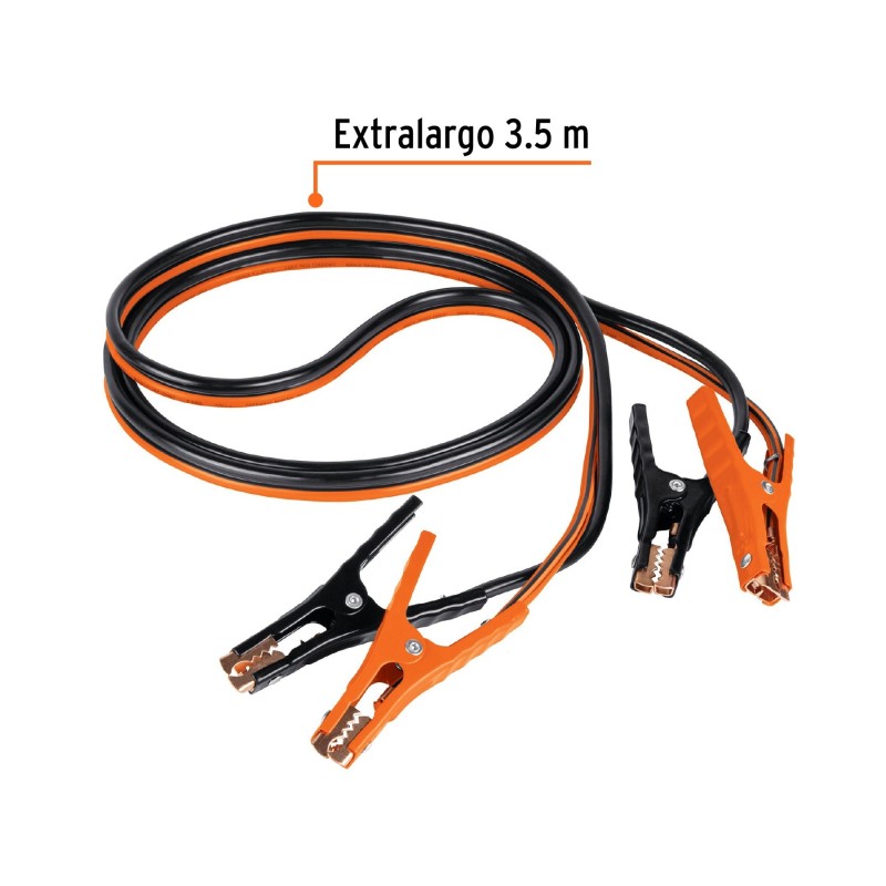 Cables pasa corriente, 3 mts, calibre 8 AWG