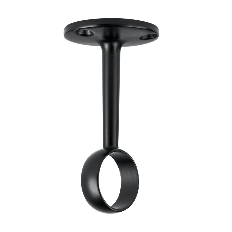 Soporte Negro para Tubo Redondo de Closet Hermex