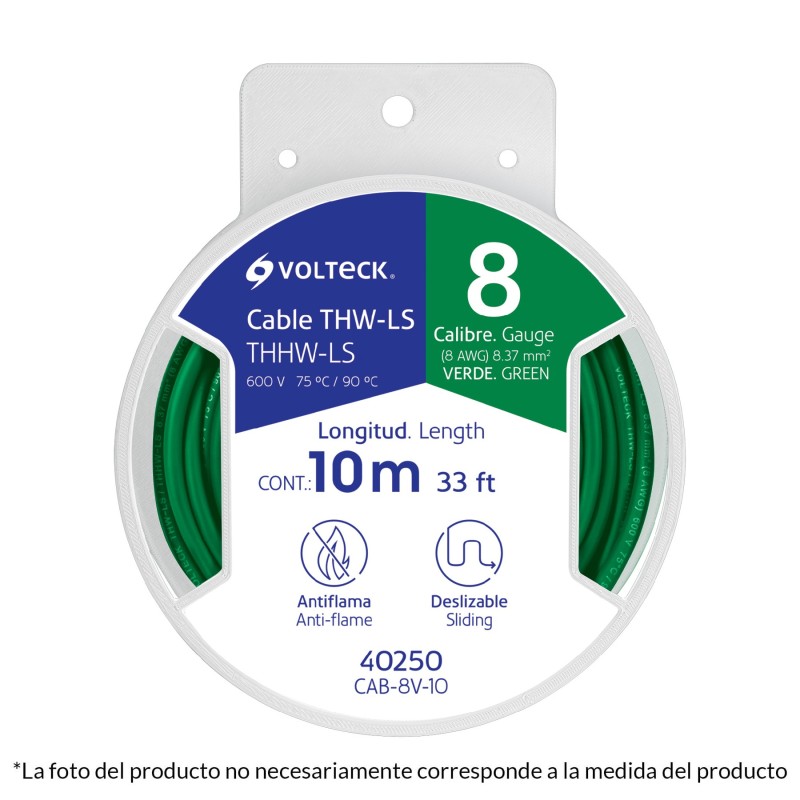 Carrete de Cable THHW-LS Verde Volteck