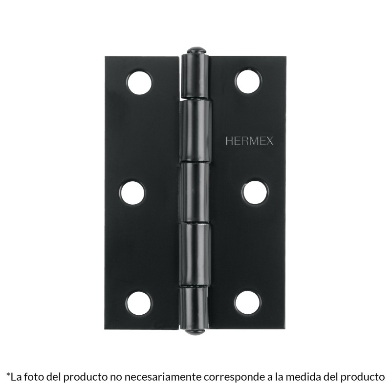 Bisagra Rectangular Negra Hermex